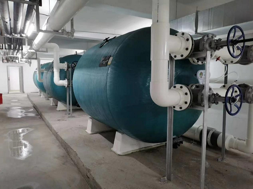 泳池水處理設備之臥式過濾砂缸